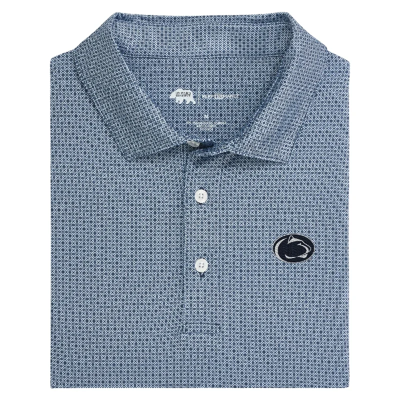 men's all-season polo shirts-Penn State Range Printed Performance Polo