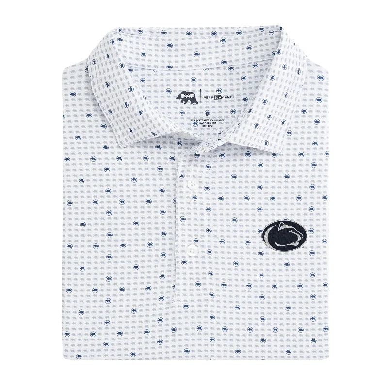 men's neutral polo shirts-Penn State Tour Logo Printed Performance Polo