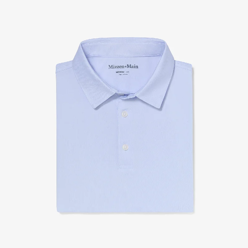 men's work polo shirts-Sky Solid