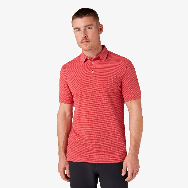 men's lightweight cotton polo shirts-Red Clay Solid