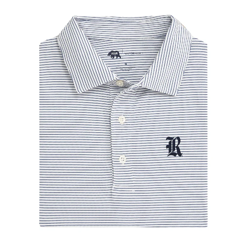 men's striped polo shirts-Birdie Stripe Rice Performance Polo