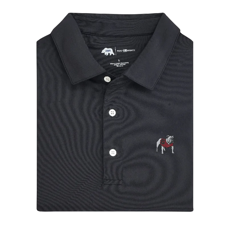 men's essential polo shirts-Solid Standing Bulldog Performance Polo