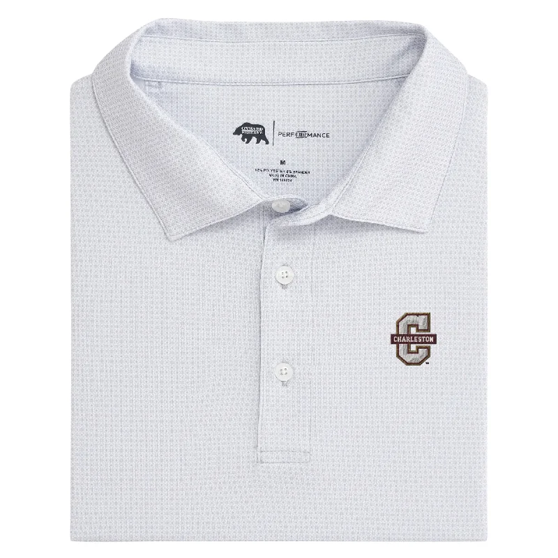 men's fashion-forward polo shirts-College Of Charleston Range Printed Performance Polo