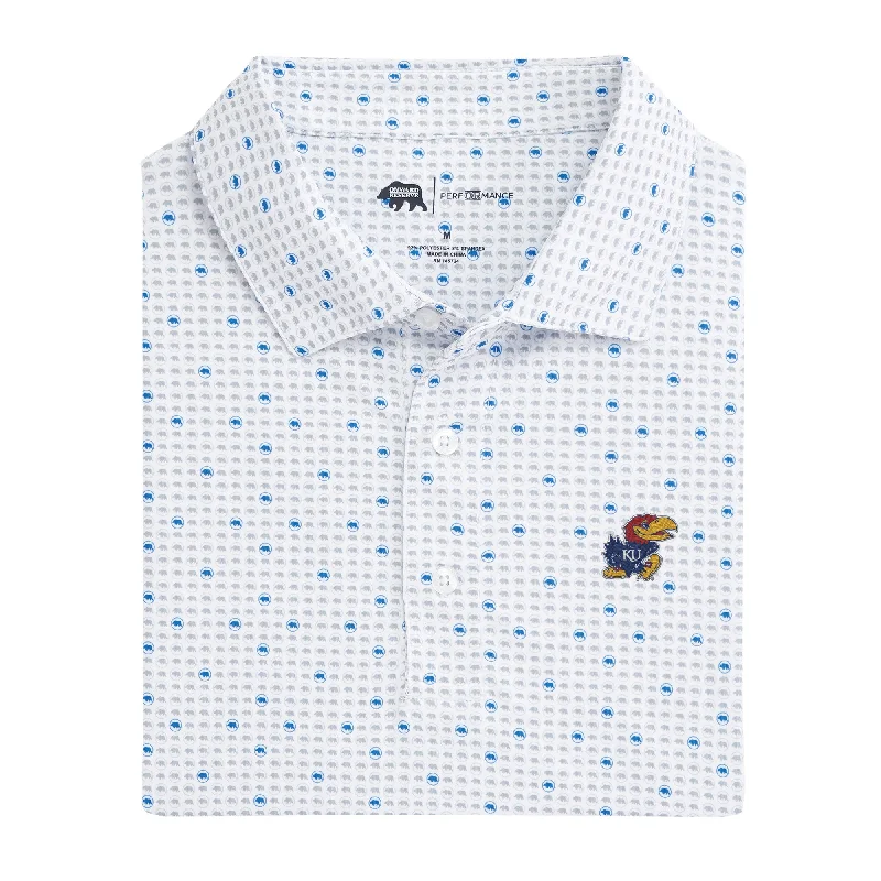 men's versatile polo shirts-Kansas Tour Logo Printed Performance Polo