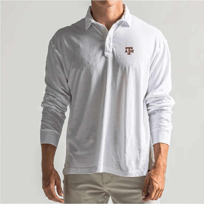 men's durable polo shirts-Texas A&M Perry Long Sleeve Polo