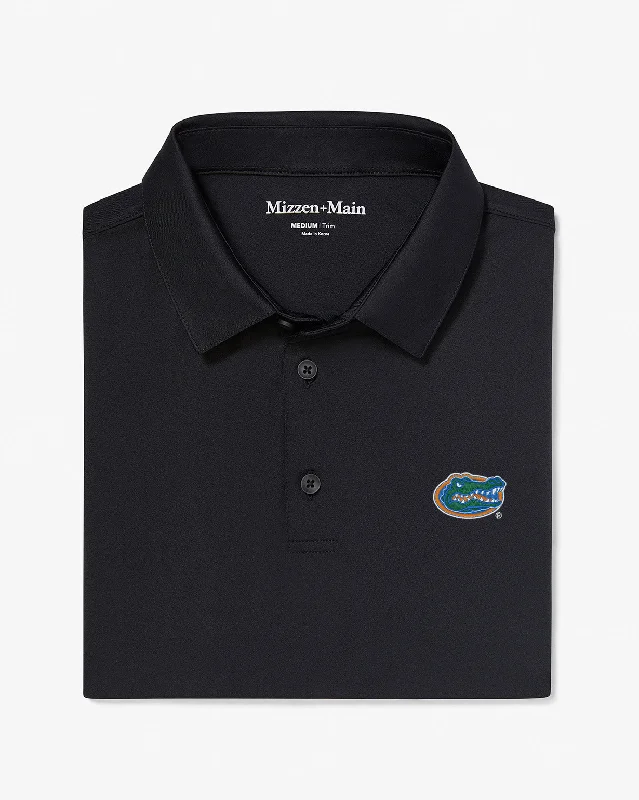 men's soft polo shirts-Black Solid