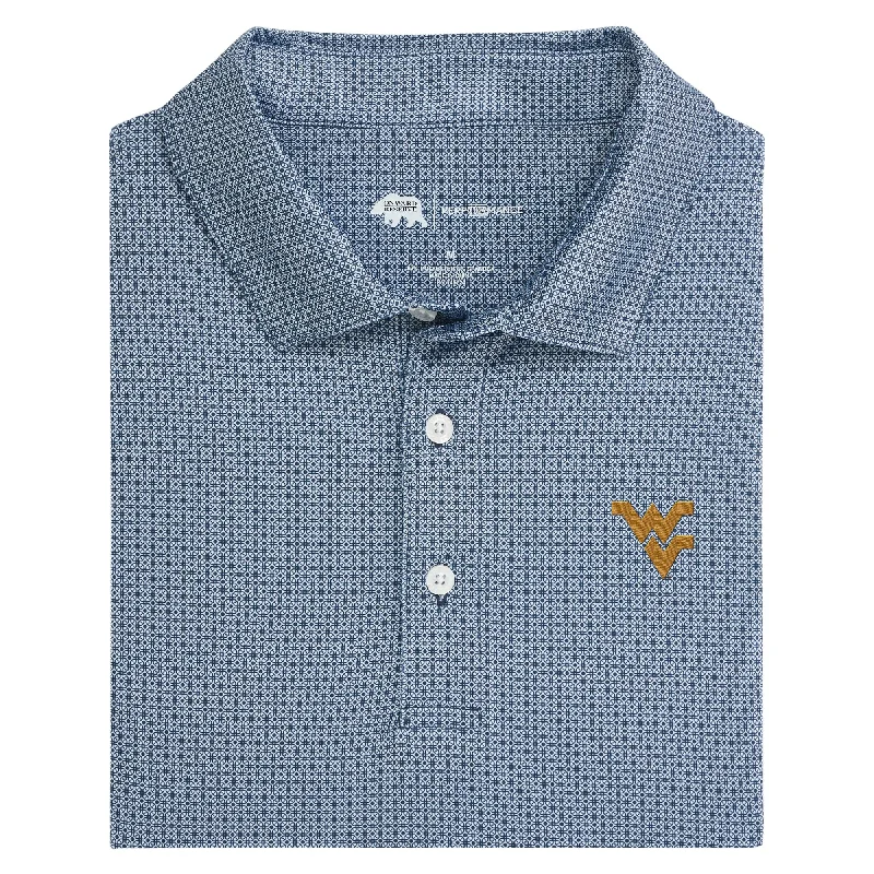 men's comfortable fit polo shirts-West Virginia Range Printed Performance Polo