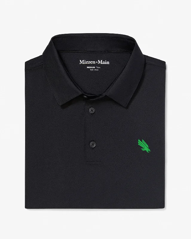 men's premium polo shirts-Black Solid