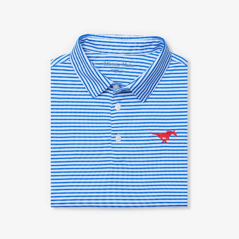 men's versatile polo shirts-Blue Stripe