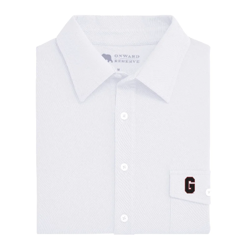 men's vintage polo shirts-Vintage G Old School - White