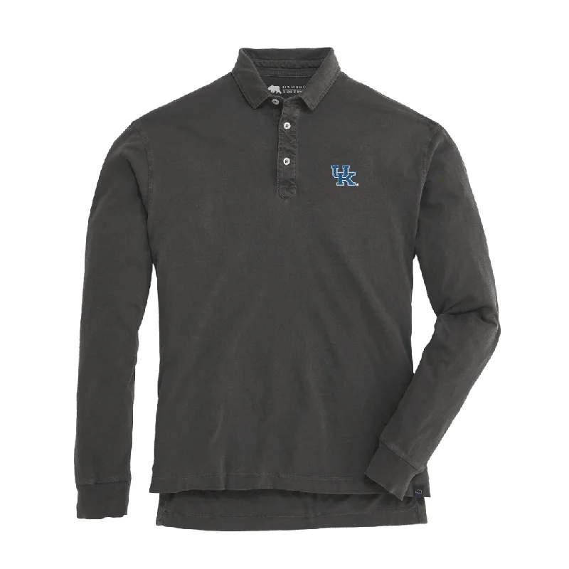 men's travel polo shirts-Kentucky Perry Long Sleeve Polo