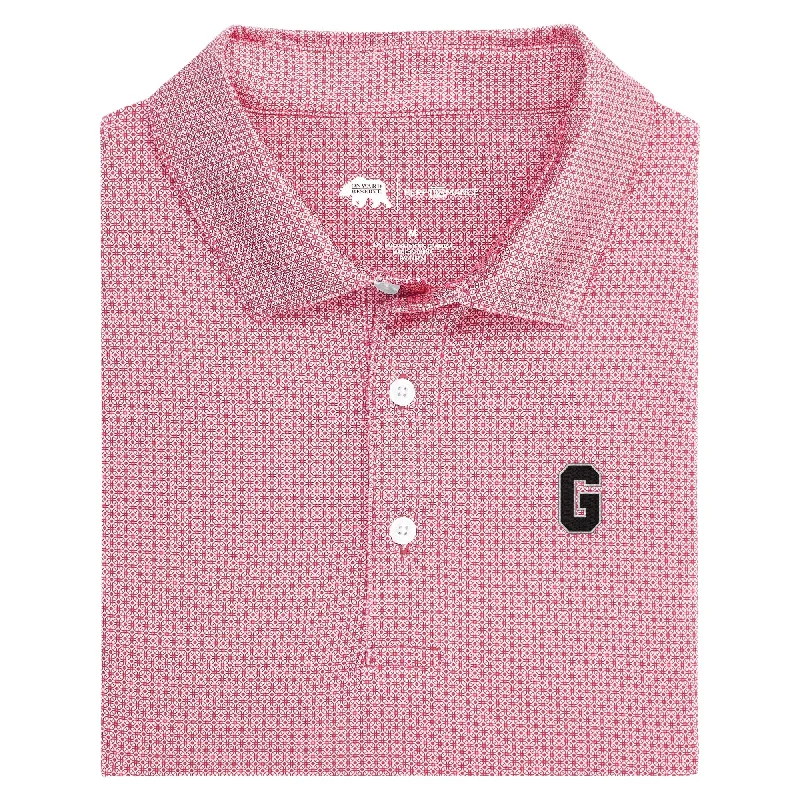 men's everyday polo shirts-Vintage G Range Printed Performance Polo