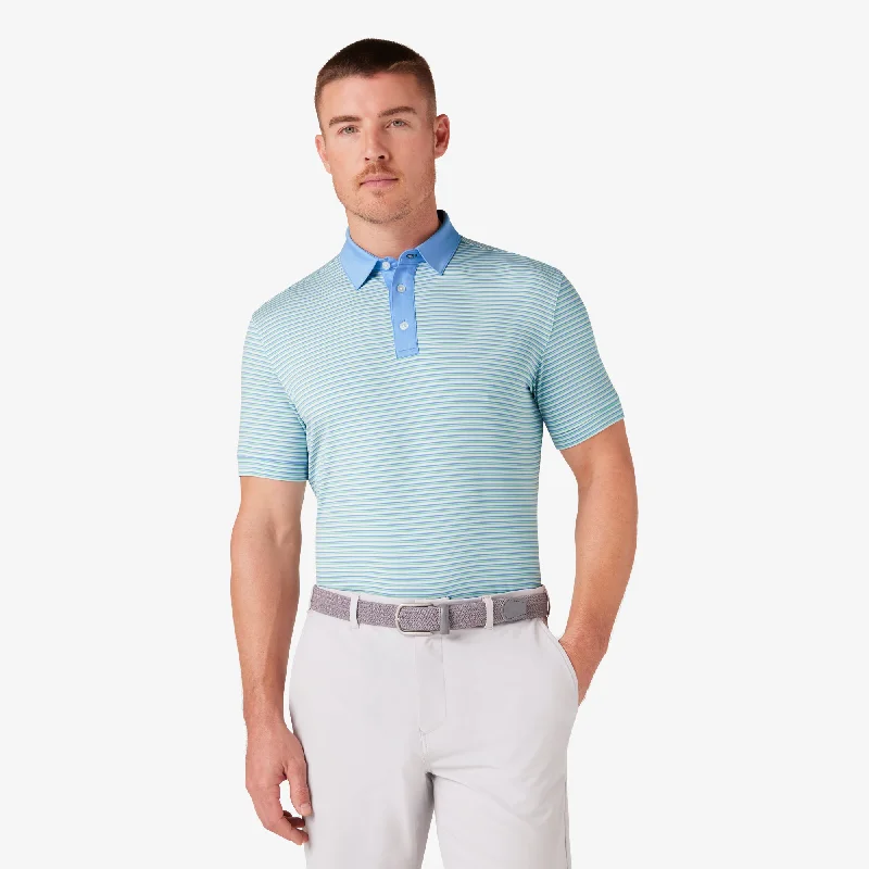 men's fitted polo shirts-Provence Multi Stripe