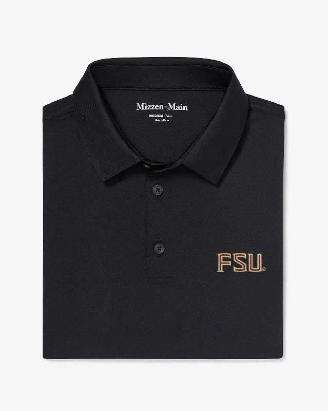 men's embroidered polo shirts-Black Solid