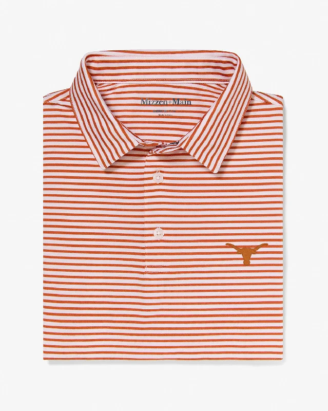 men's all-season polo shirts-Burnt Orange Stripe