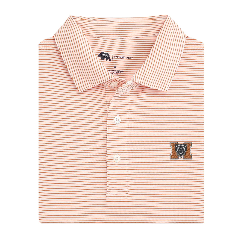 men's premium polo shirts-Birdie Stripe Mercer Performance Polo