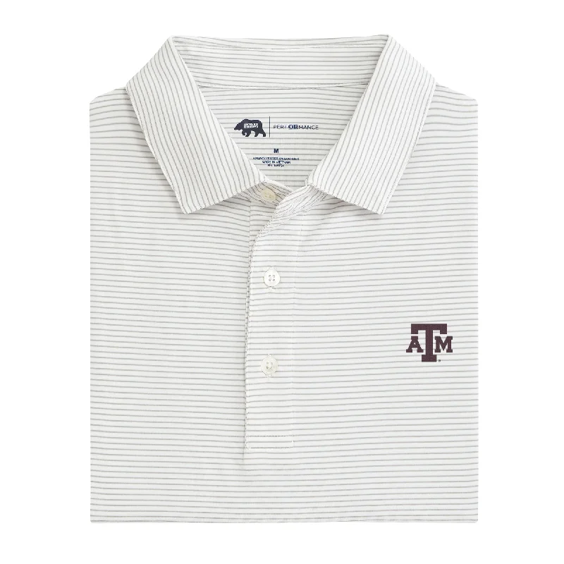 men's all-season polo shirts-Birdie Stripe Texas A&M Polo