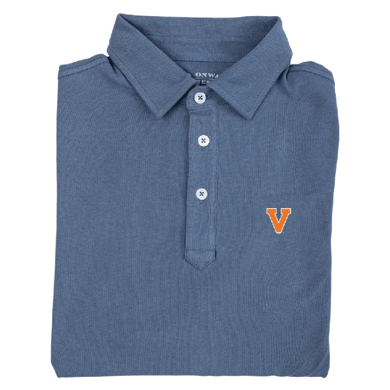 men's recycled polo shirts-Virginia Robson Cotton Polo