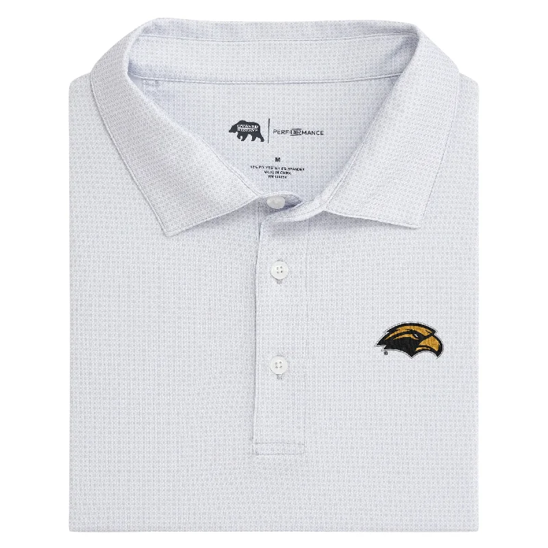 men's budget polo shirts-Southern Miss Range Printed Performance Polo