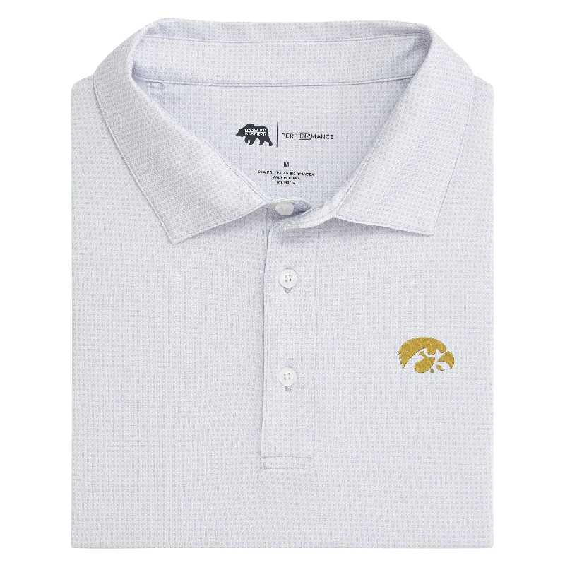 men's sophisticated polo shirts-Iowa Range Printed Performance Polo