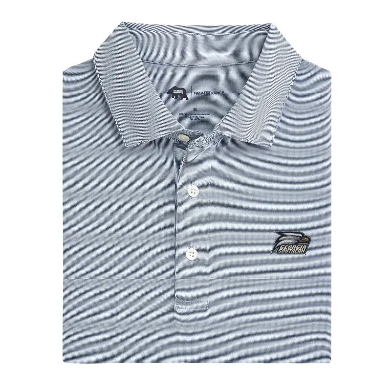 men's neutral polo shirts-Hairline Stripe Georgia Southern Polo