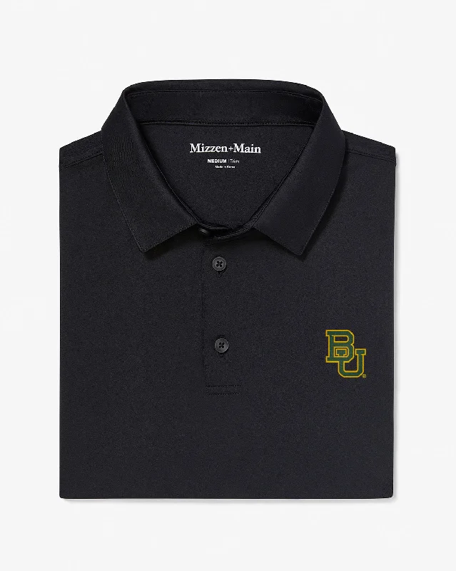 men's eco-friendly polo shirts-Black Solid