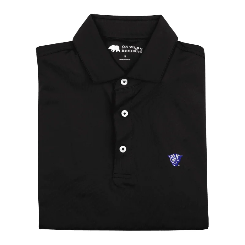 men's sustainable polo shirts-Georgia State Solid Performance Polo