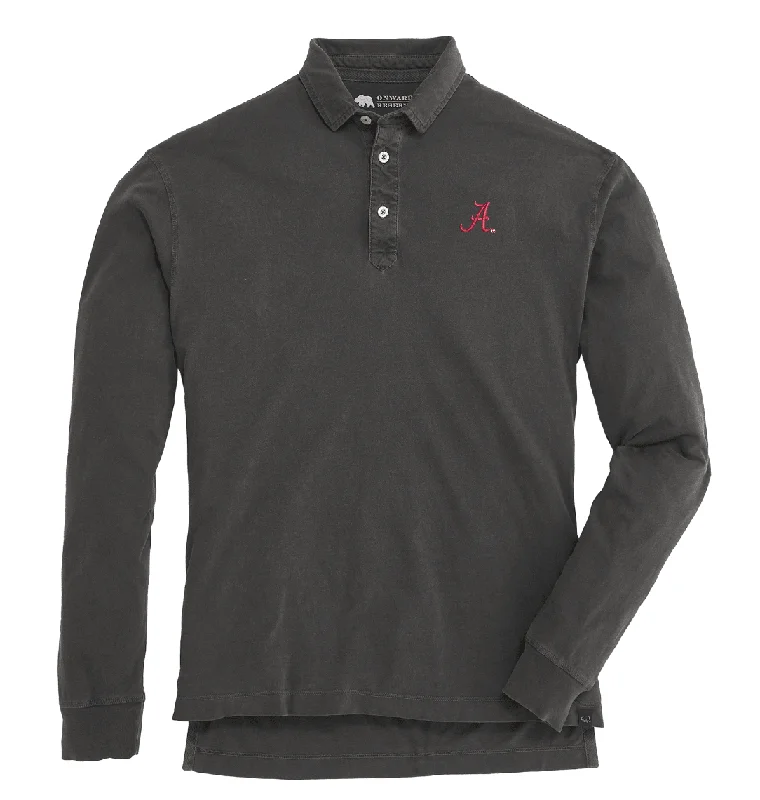 men's lightweight polo shirts-Alabama Perry Long Sleeve Polo