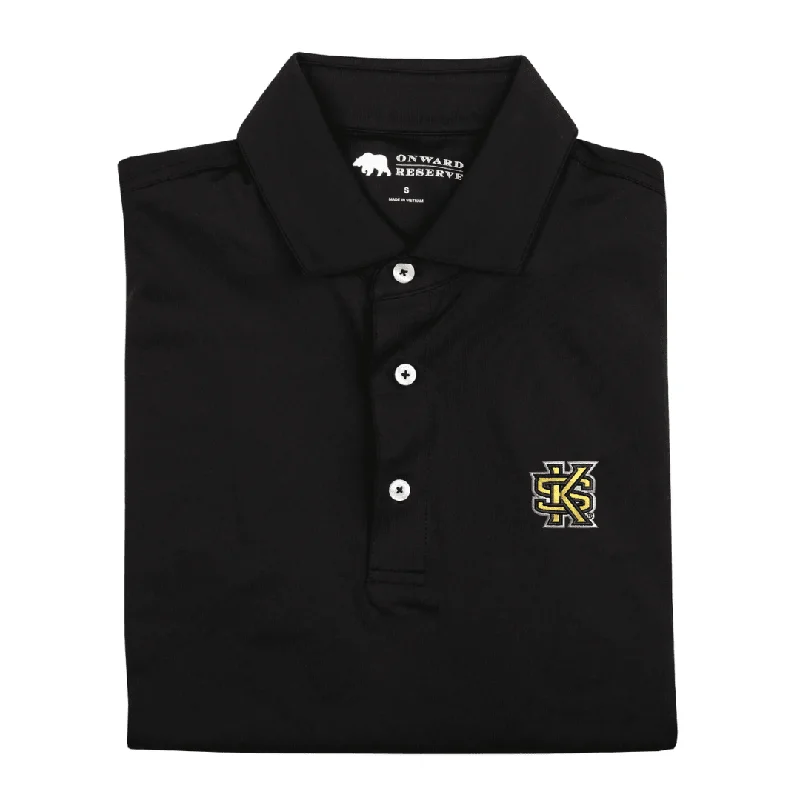 men's checked polo shirts-Kennesaw State Solid Performance Polo