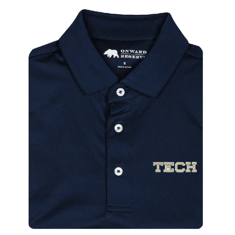 men's luxury polo shirts-Solid Tech Tower Polo