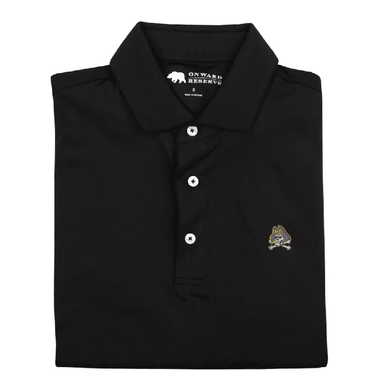 men's soft polo shirts-East Carolina Solid Performance Polo