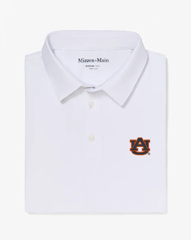 men's golf polo shirts-White Solid