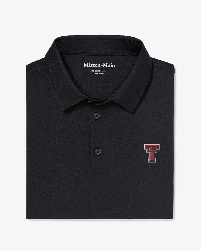 men's fashion polo shirts-Black Solid