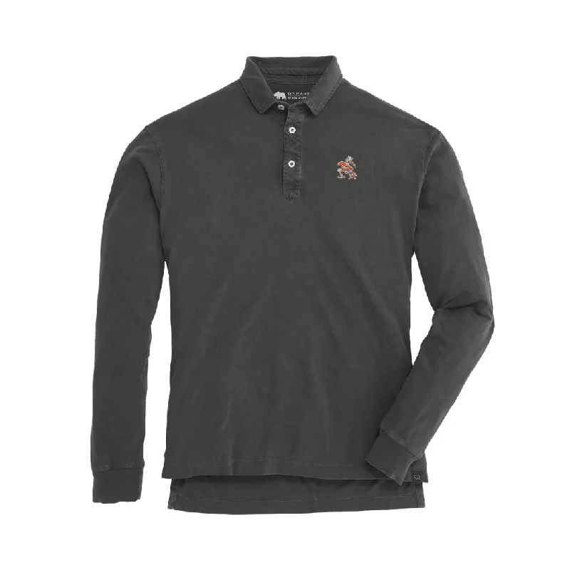 men's evening polo shirts-Miami Perry Long Sleeve Polo