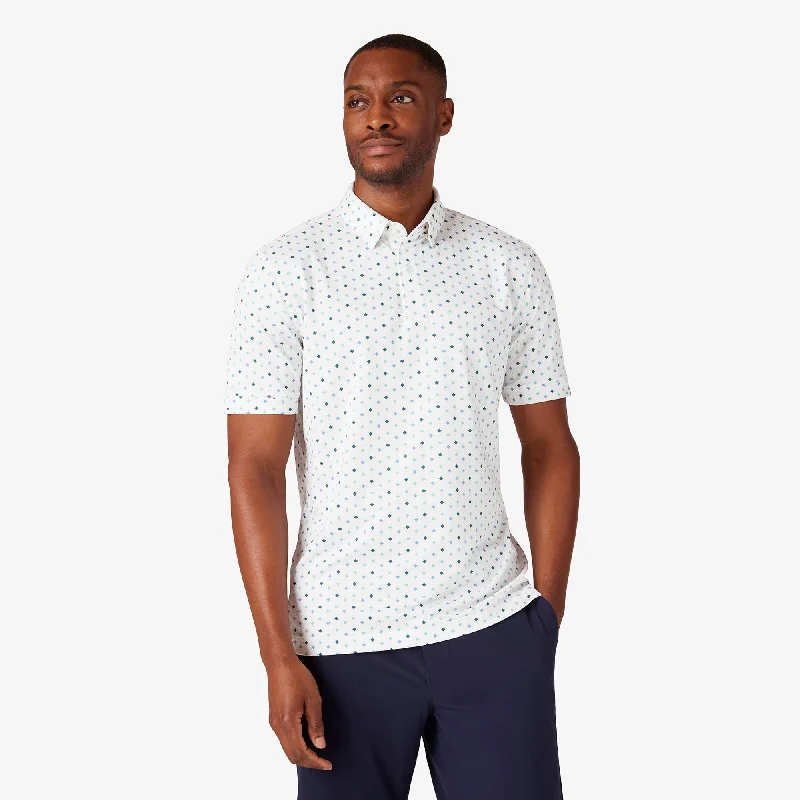 men's slim fit polo shirts-Provence Maze