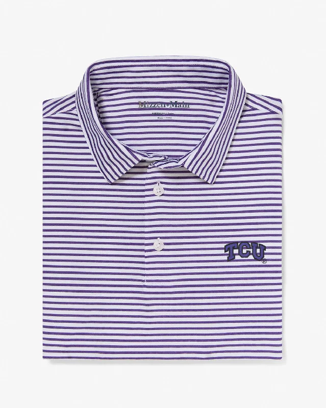 men's innovative polo shirts-Purple Stripe