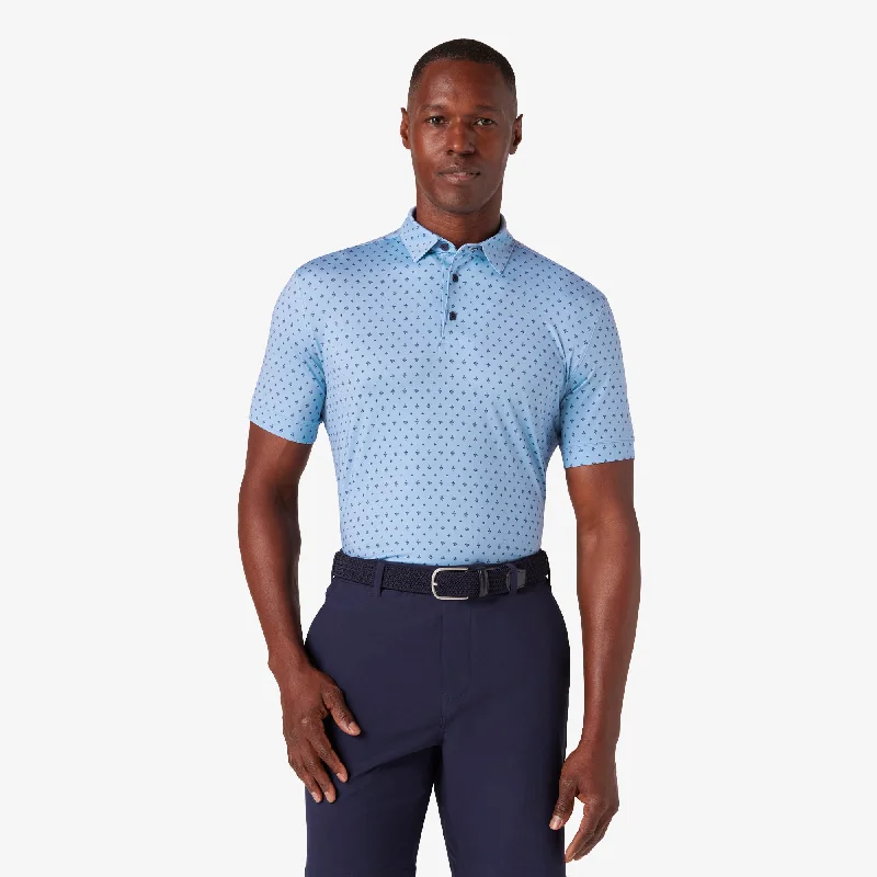 men's elegant polo shirts-Carolina Flower