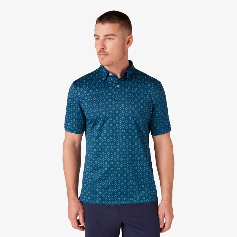 men's sporty chic polo shirts-Poseidon Festive Geo