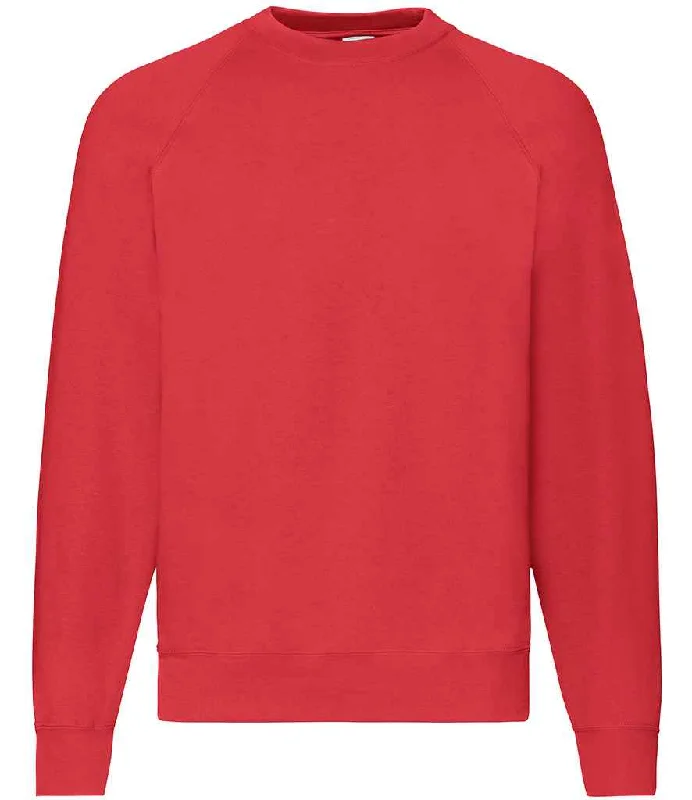 men's striped sweatshirts-Fruit of the Loom Classic Raglan Sweatshirt | Red