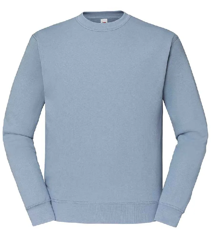 men's spring sweatshirts-Fruit of the Loom Classic Drop Shoulder Sweatshirt | Mineral Blue