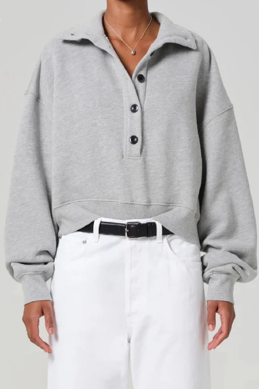 men's casual wear sweatshirts-MIRELLE FUNNEL NECK