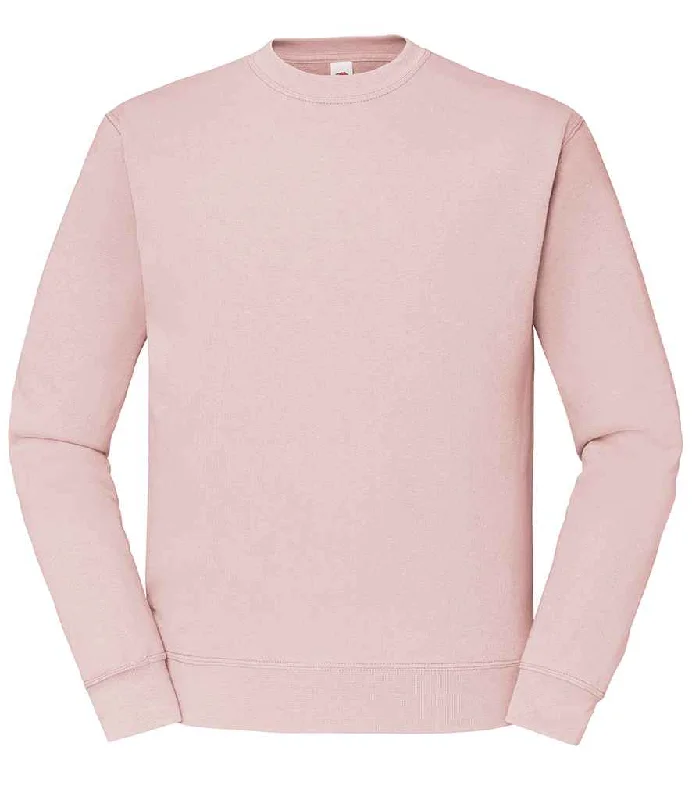 men's minimalist sweatshirts-Fruit of the Loom Classic Drop Shoulder Sweatshirt | Powder Rose