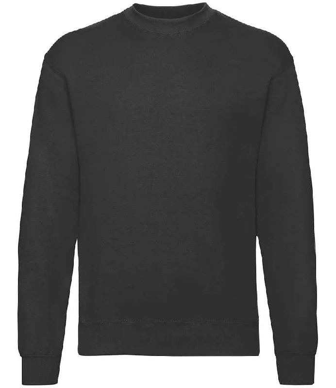 men's everyday sweatshirts-Fruit of the Loom Classic Drop Shoulder Sweatshirt | Black