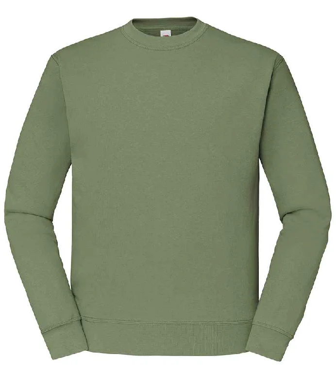 men's high-quality sweatshirts-Fruit of the Loom Classic Drop Shoulder Sweatshirt | Classic Olive