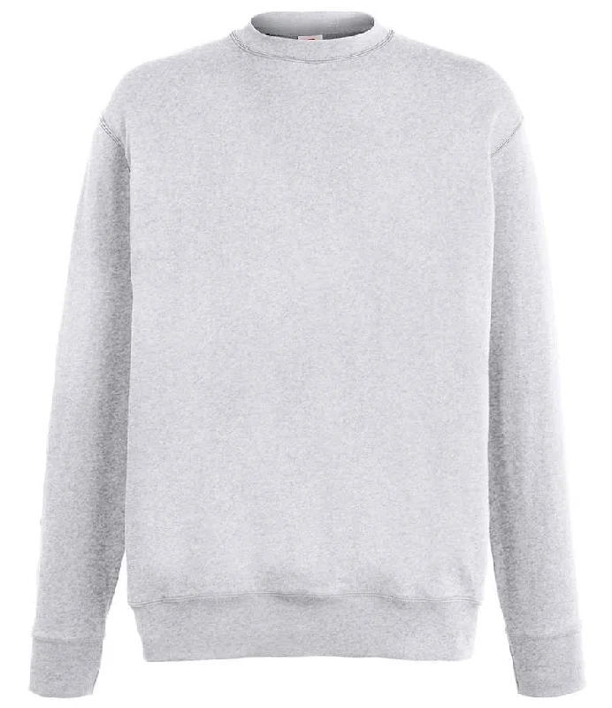 men's urban sweatshirts-Fruit of the Loom Lightweight Drop Shoulder Sweatshirt | Heather Grey