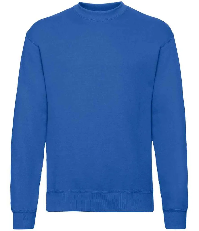 men's recycled sweatshirts-Fruit of the Loom Classic Drop Shoulder Sweatshirt | Royal Blue