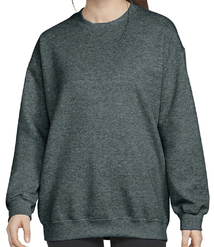 men's vintage sweatshirts-Gildan SoftStyle® Midweight Crew Neck Sweatshirt | Dark Heather