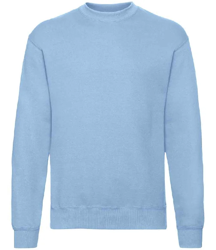 men's winter sweatshirts-Fruit of the Loom Classic Drop Shoulder Sweatshirt | Sky Blue