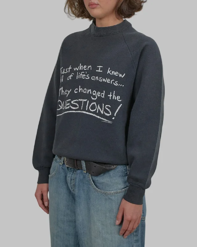 men's premium sweatshirts-(S) 90s Life's Answers