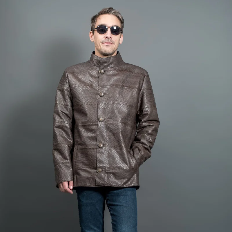 men's winter jackets-Python Leather Luxury jacket